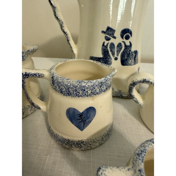 Vintage Jeanne Koch Amish Folk Art‎ Pitcher With Measuring Cups - Picture 12 of 16